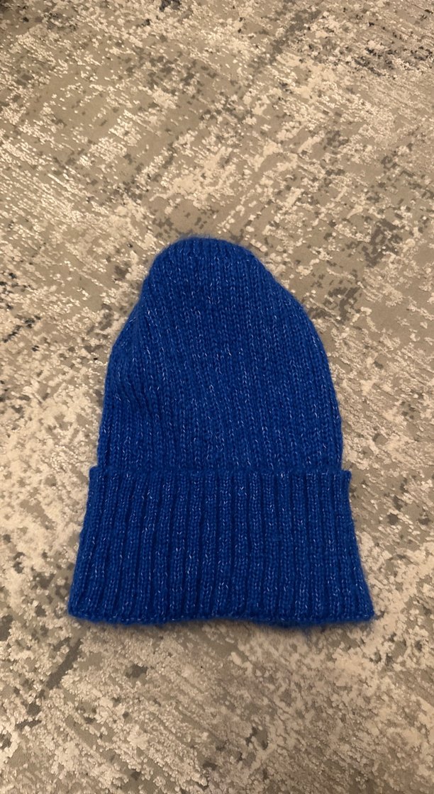 Unisex Mavi Örgü Bere - Görsel 2