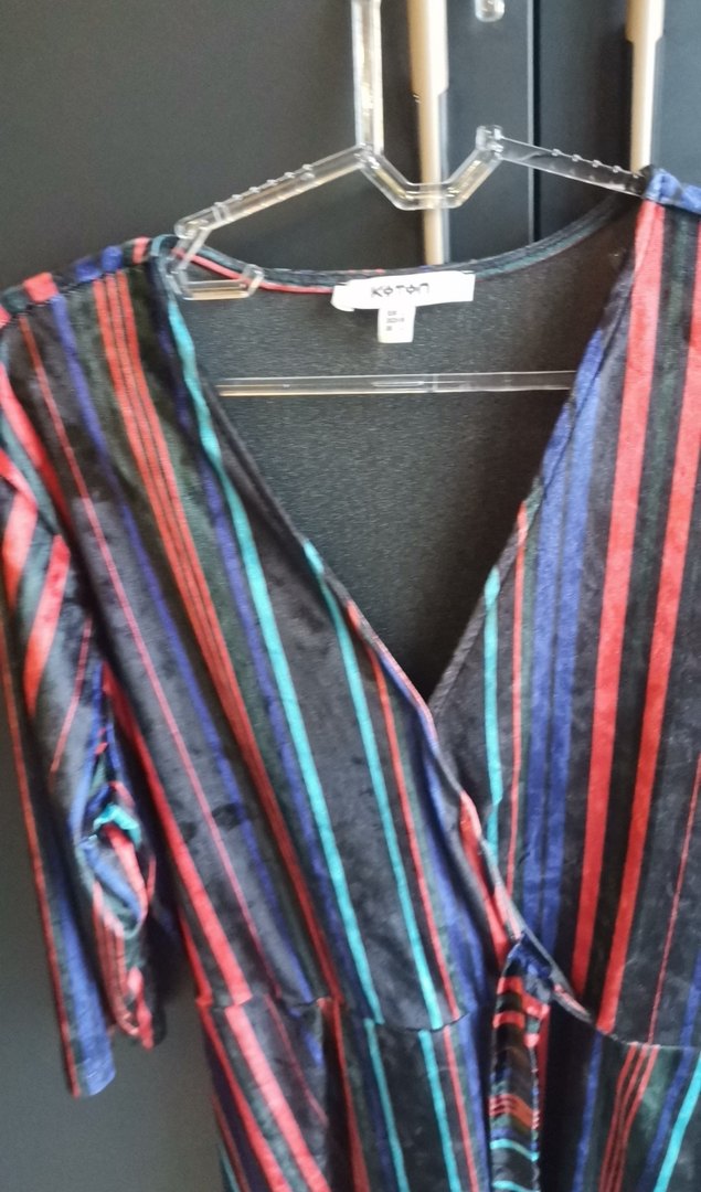 Çok Renkli Bohem Uzun Kadın Elbise kadife - Görsel 3