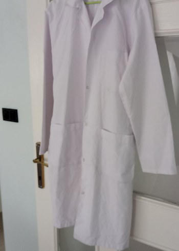 Beyaz Kadın Uzun Kollu önlük iş önlüğü - Görsel 2