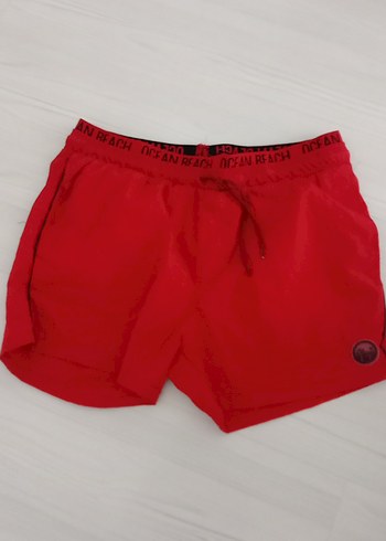 Kırmızı Erkek Mini Şort Mayo - Görsel 2