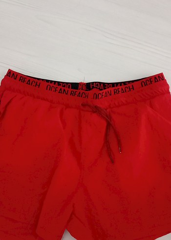 Kırmızı Erkek Mini Şort Mayo - Görsel 3