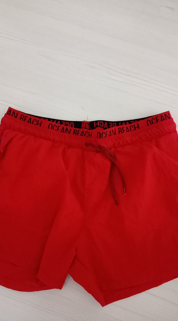 Kırmızı Erkek Mini Şort Mayo - Görsel 3