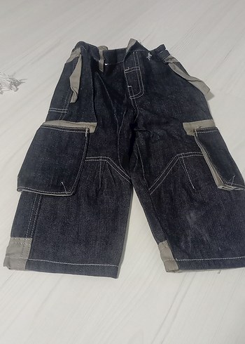 LC Waikiki Koyu Lacivert Denim Cargo Cocuk Pantolonu