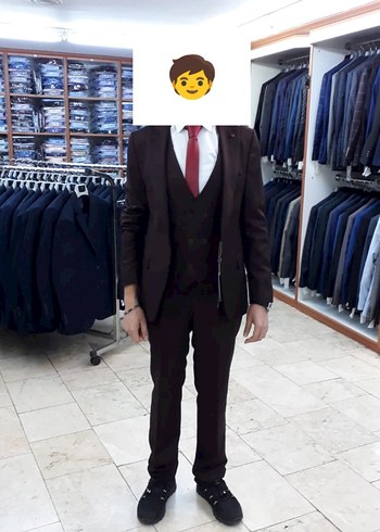 Bordo Modern Klasik Erkek Takım Elbise - Görsel 2