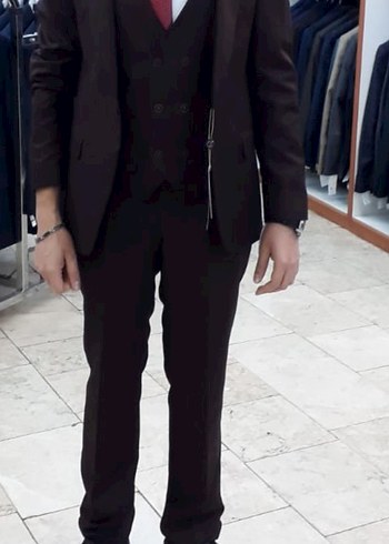Bordo Modern Klasik Erkek Takım Elbise - Görsel 3