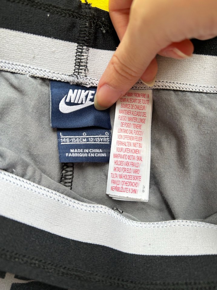 Gri Siyah Nike yazılı Tayt - Görsel 2