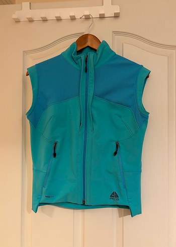 Turkuaz Kadın Fermuarlı Yüksek Yakalı Ceket - Görsel 3