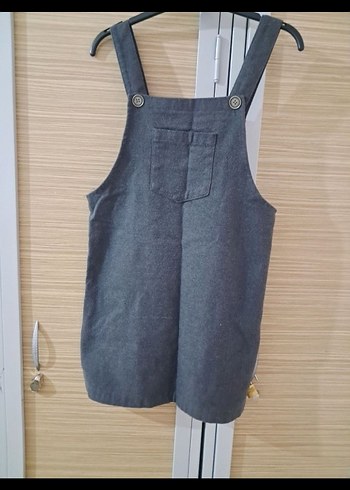 Gri Kadın Dokuma Kısa Tulum - Görsel 5