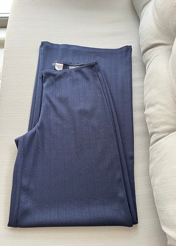 lacivert bol paça pantolon - Görsel 3