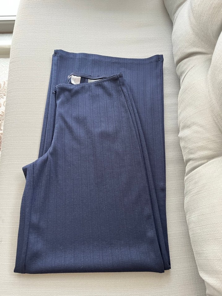 lacivert bol paça pantolon - Görsel 3