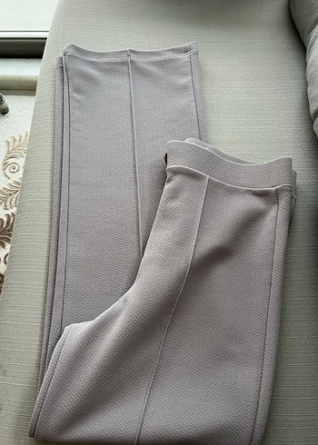 Düğmeli Gri Kadın Pantolon - Görsel 3