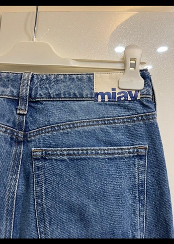 Kadın Mavi Denim Normal Paça Kot Pantolon - Görsel 4