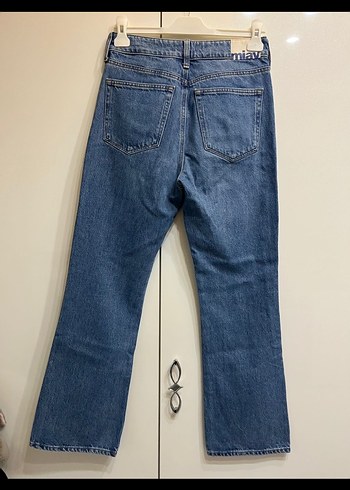 Kadın Mavi Denim Normal Paça Kot Pantolon - Görsel 2