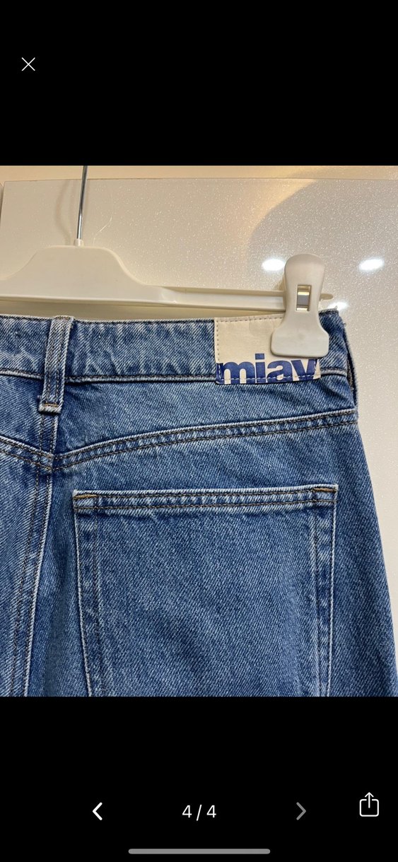 Kadın Mavi Denim Normal Paça Kot Pantolon - Görsel 4