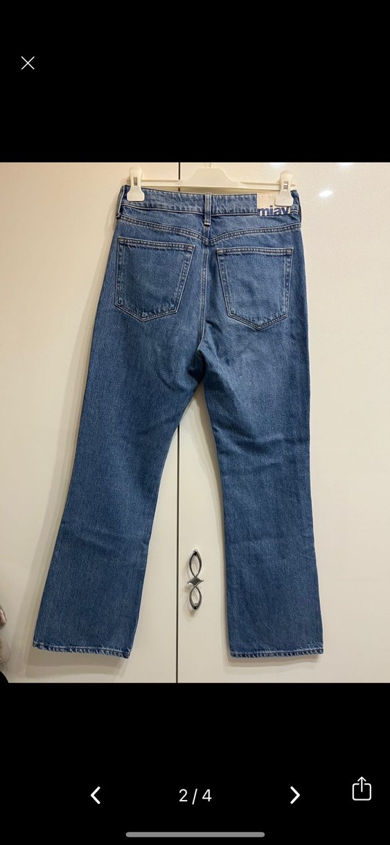 Kadın Mavi Denim Normal Paça Kot Pantolon - Görsel 2