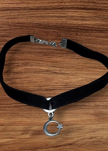 Choker Kolye Ay Yıldız 