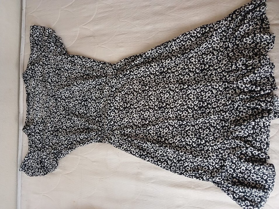 Desenli Siyah Hamile Uzun Etek - Görsel 2