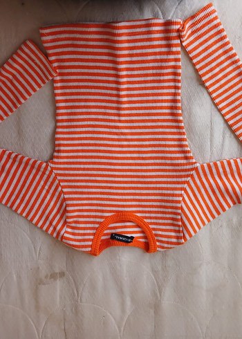 Turuncu Çizgili Çocuk İçlik - Görsel 3