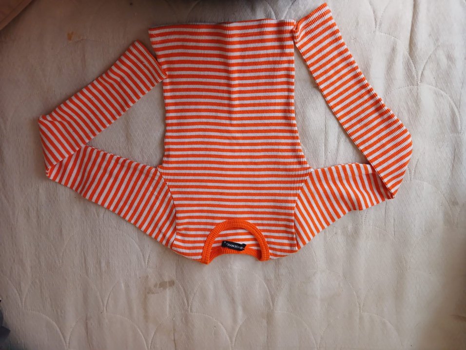 Turuncu Çizgili Çocuk İçlik - Görsel 3
