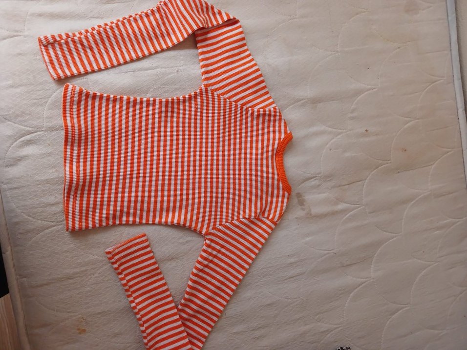 Turuncu Çizgili Çocuk İçlik - Görsel 4