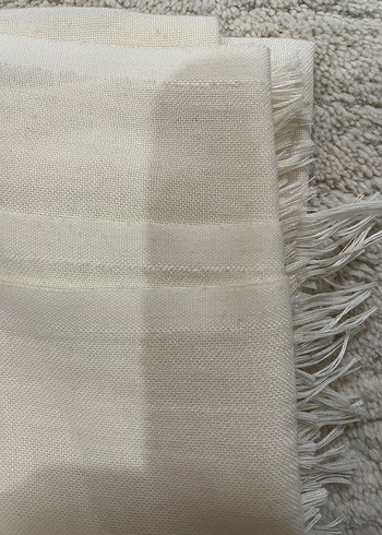 Nakışlı Püsküllü Bohem Keten şal - Görsel 3