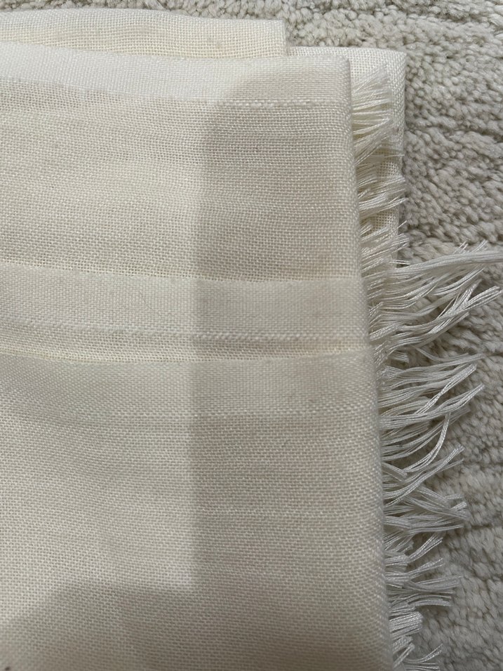 Nakışlı Püsküllü Bohem Keten şal - Görsel 3