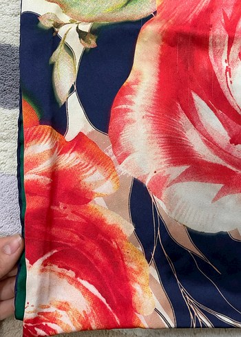 MiNELLi Çok Renkli Kadın İpek Şal - Görsel 3