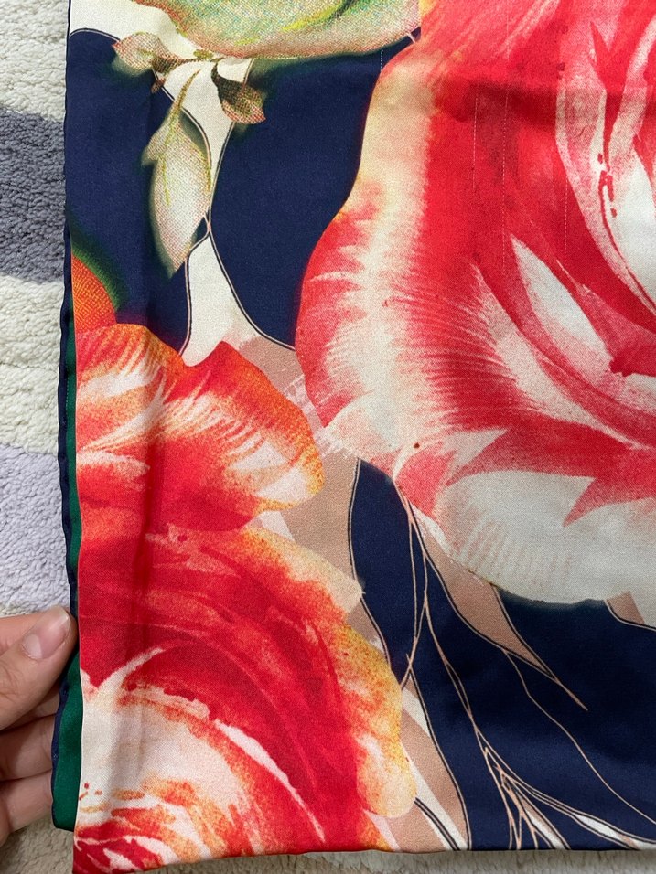 MiNELLi Çok Renkli Kadın İpek Şal - Görsel 3