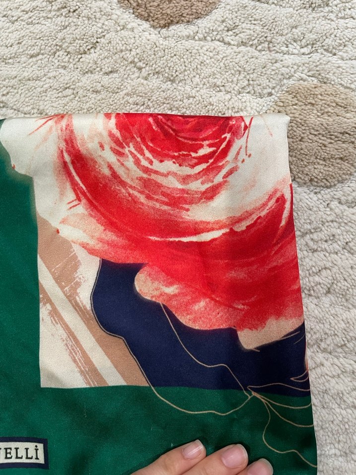 MiNELLi Çok Renkli Kadın İpek Şal - Görsel 2