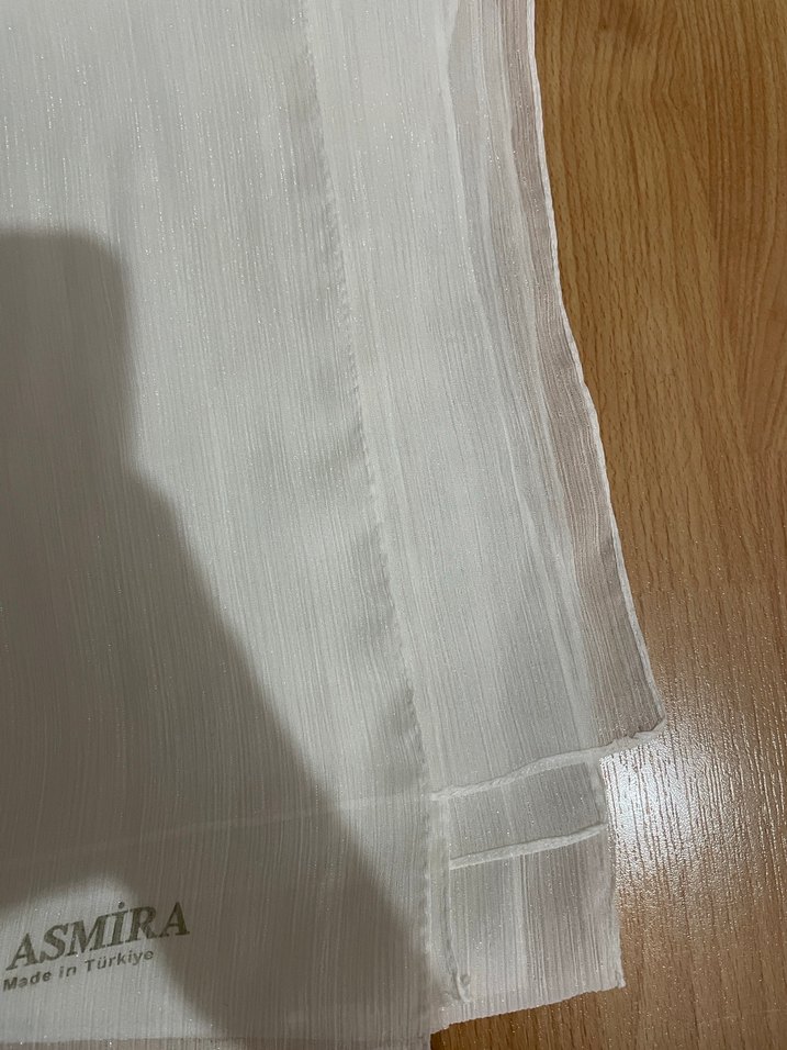 Beyaz Drapeli Kadın Şal ASMIRA - Görsel 3