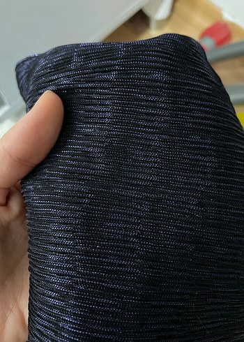 Lacivert Simli Şal - Görsel 3