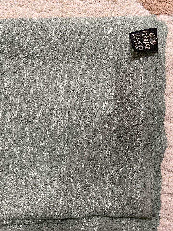 Kadın Açık Yeşil  Bohem Velcro Kapama Kumaş Şal - Görsel 3