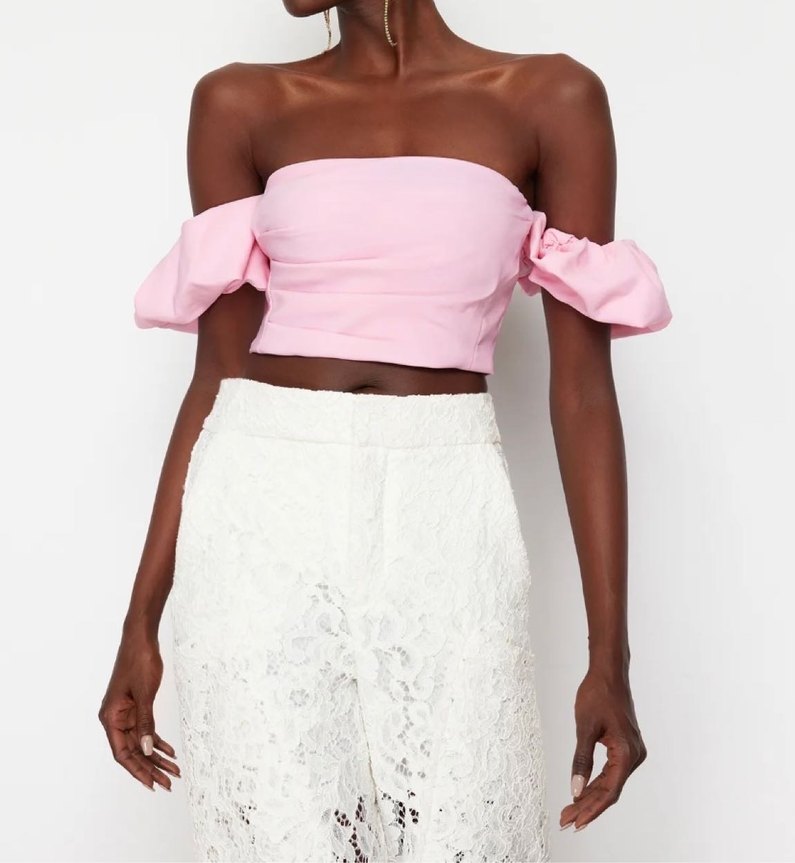 Pembe Crop Büstiyer - Görsel 2