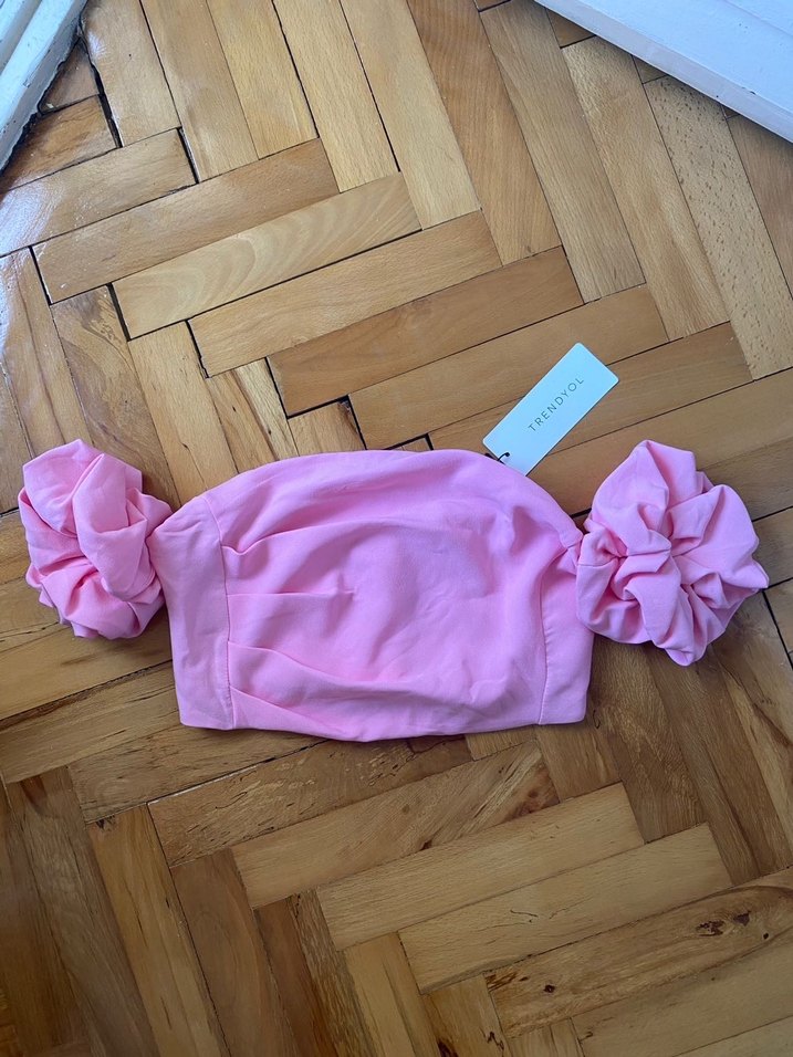 Pembe Crop Büstiyer - Görsel 5