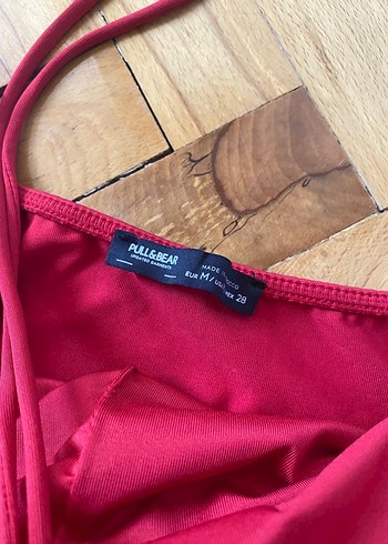 Pull and Bear Kırmızı Crop Büstiyer - Görsel 7
