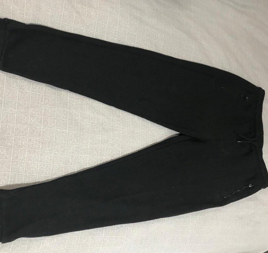 Siyah Fermuarlı erkek Kumaş eşofman - Görsel 2