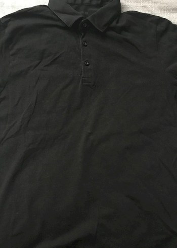 LC Waikiki Siyah Erkek Uzun Kollu Basic polo yaka t-shirt - Görsel 2