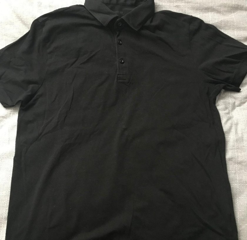 LC Waikiki Siyah Erkek Uzun Kollu Basic polo yaka t-shirt - Görsel 2