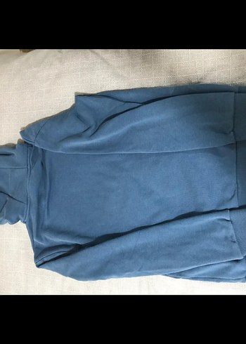 erkek Mavi Rahat Kesim Sweatshirt - Görsel 3