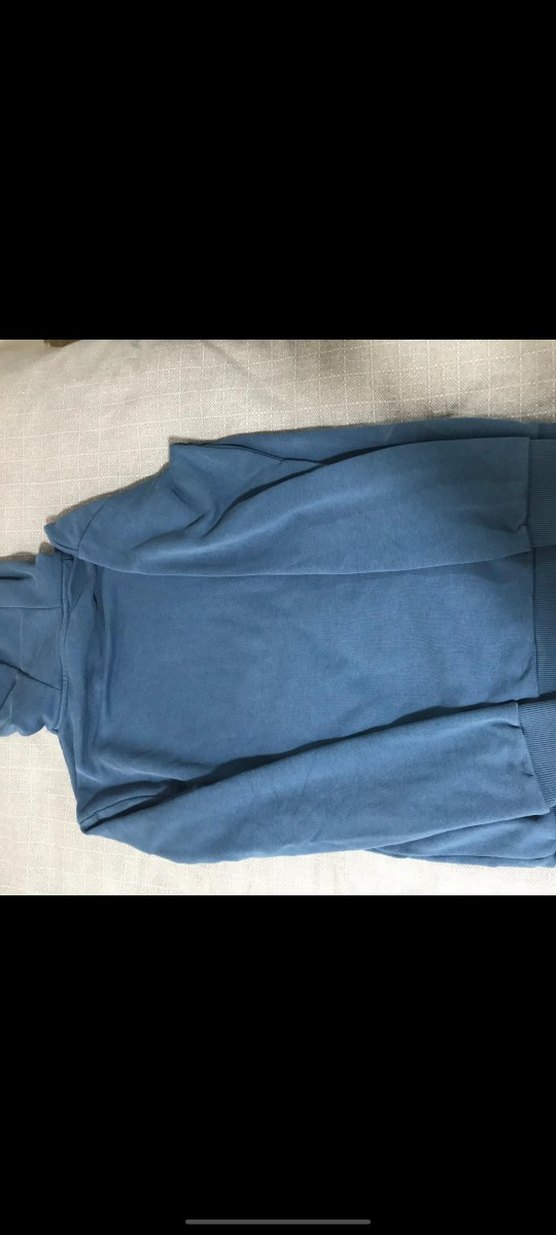 erkek Mavi Rahat Kesim Sweatshirt - Görsel 3