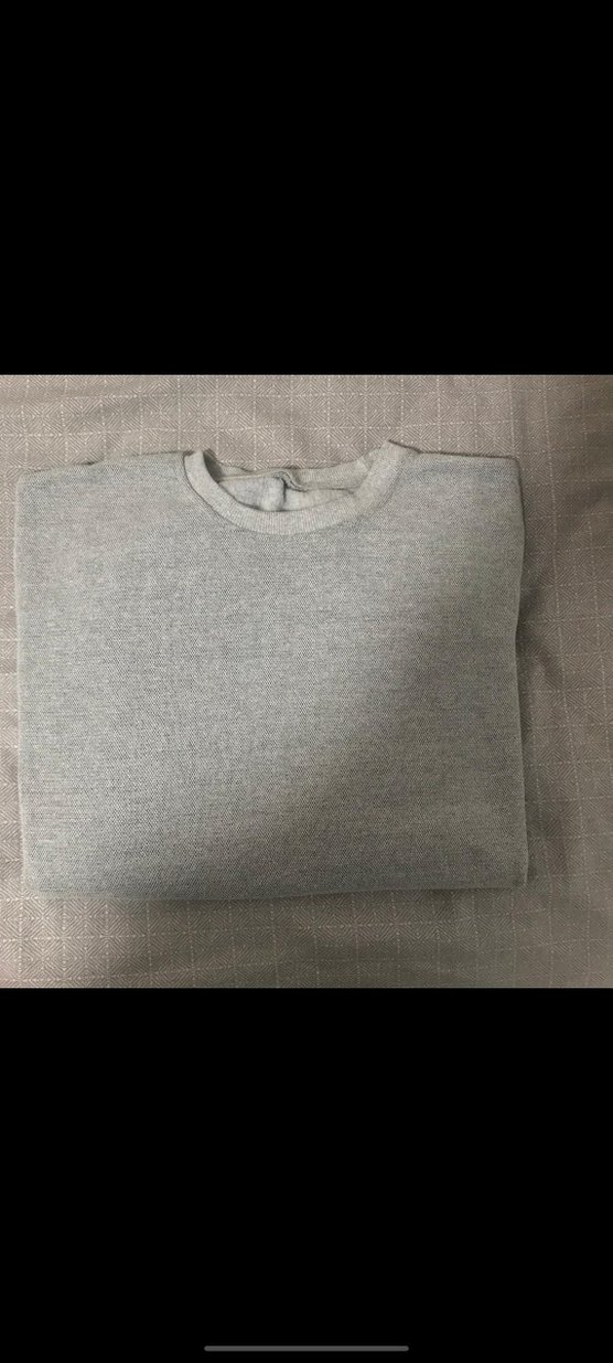 Gri erkek Keten Uzun Kollu Sweatshirt - Görsel 2