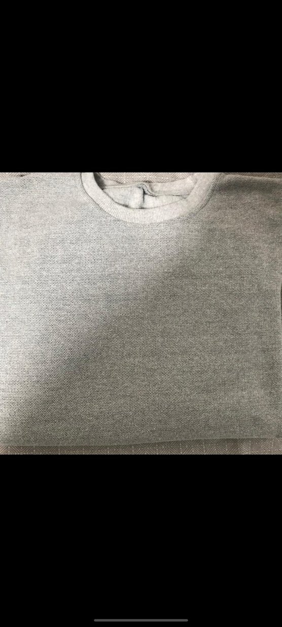 Gri erkek Keten Uzun Kollu Sweatshirt - Görsel 3