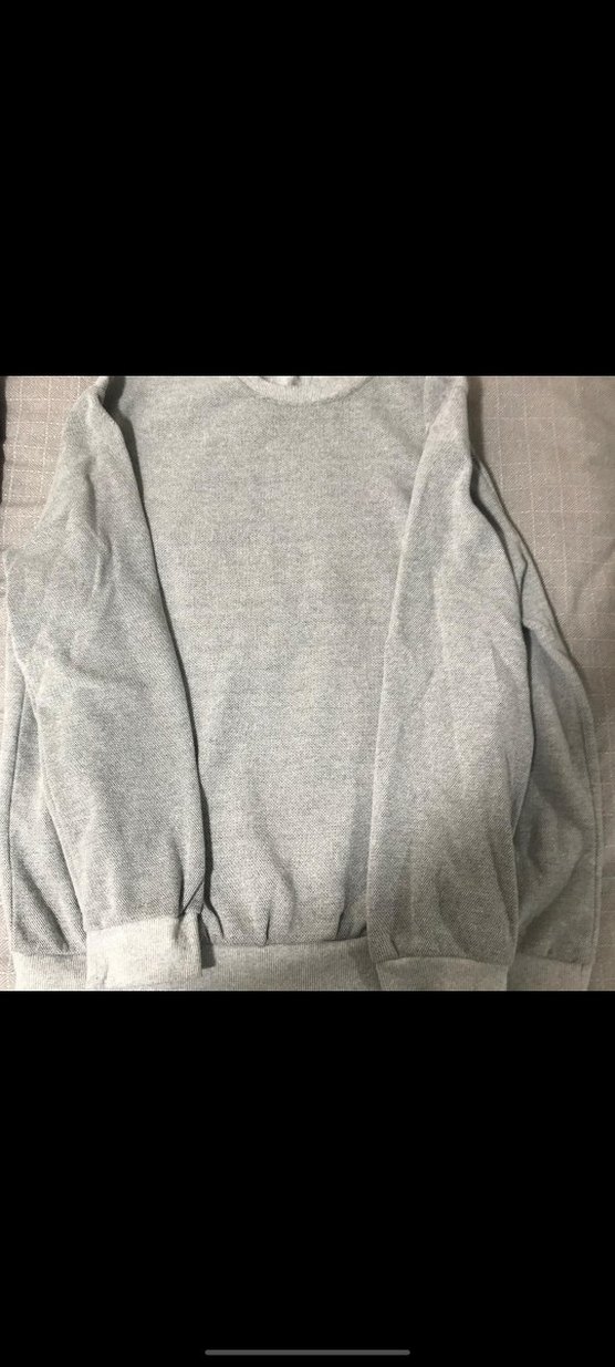 Gri erkek Keten Uzun Kollu Sweatshirt - Görsel 4