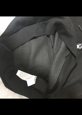 Siyah Kapüşonlu Uzun Kollu Sweatshirt - Görsel 3