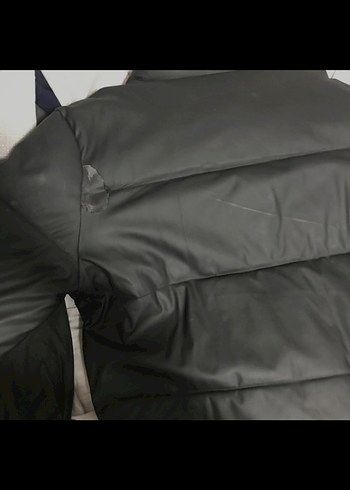 Siyah Deri Fermuarlı Kısa Kışlık erkek Mont - Görsel 5