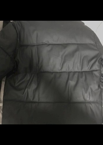 Siyah Deri Fermuarlı Kısa Kışlık erkek Mont - Görsel 3