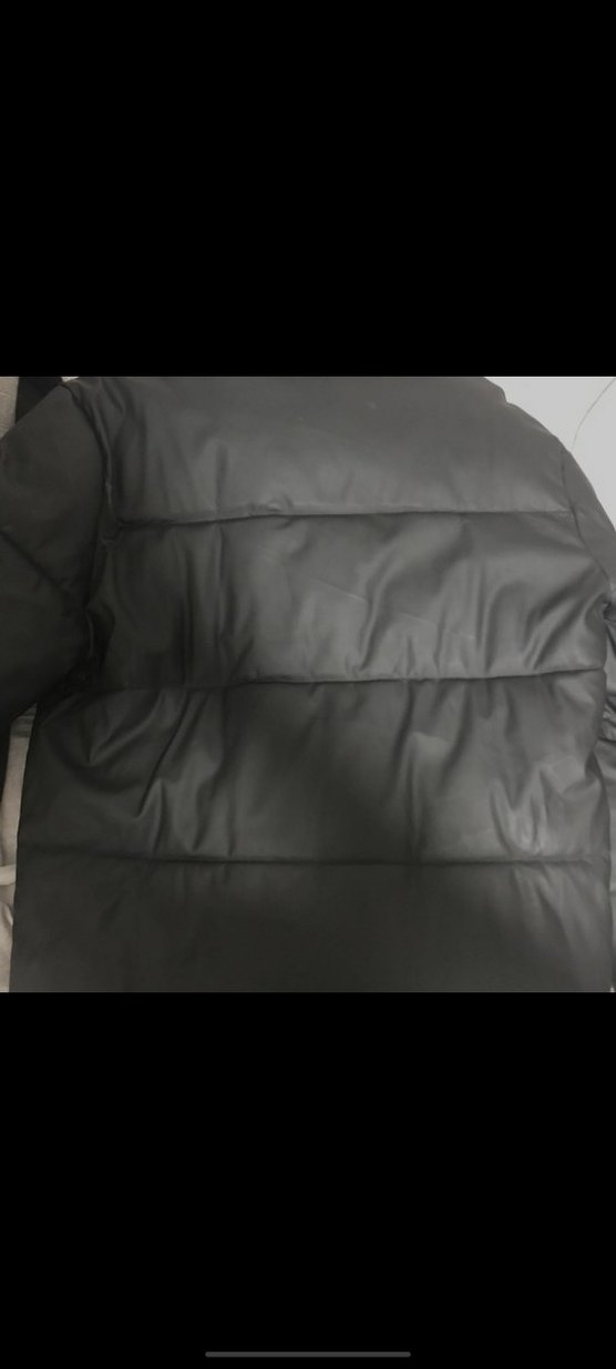 Siyah Deri Fermuarlı Kısa Kışlık erkek Mont - Görsel 3