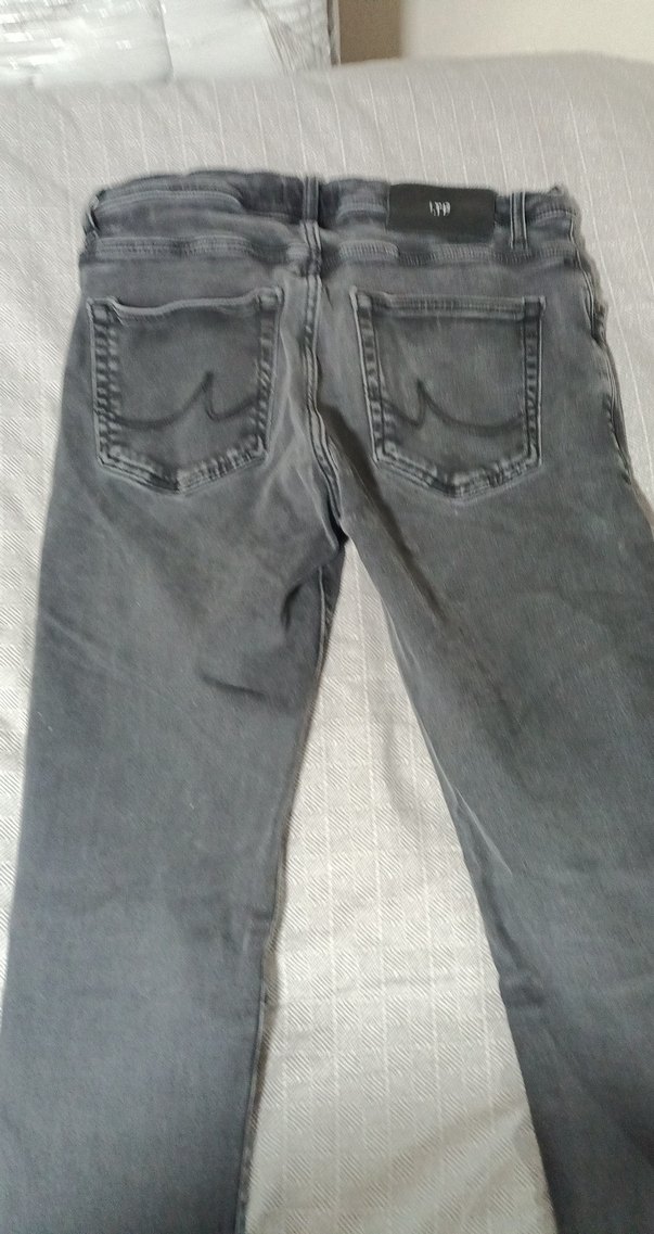 Gri Düğmeli Kadın Denim Pantolon - Görsel 2