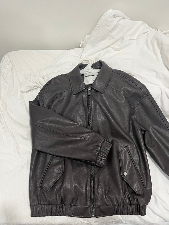 Bershka Kahverengi Suni Deri Ceket - Görsel 3