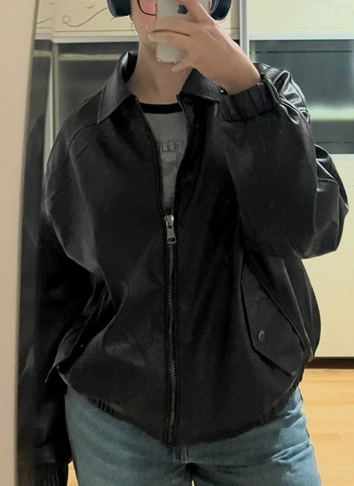 Bershka Kahverengi Suni Deri Ceket - Görsel 4